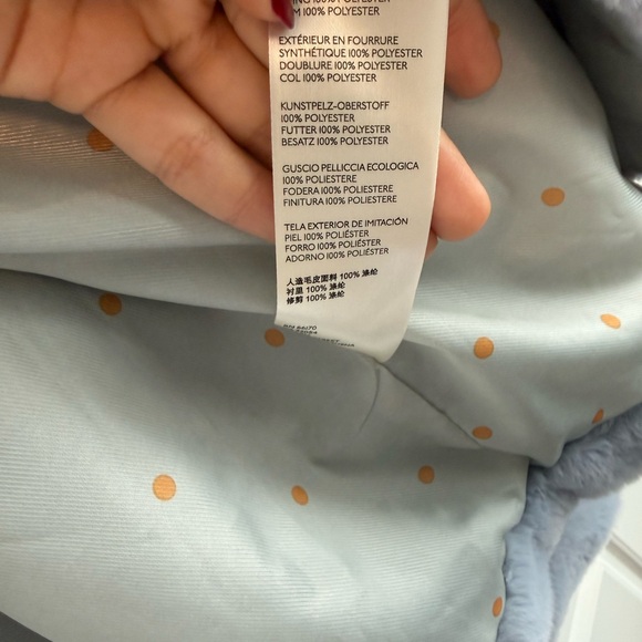 Anthropologie Soft Blue Fur Jacket - Picture 4 of 6